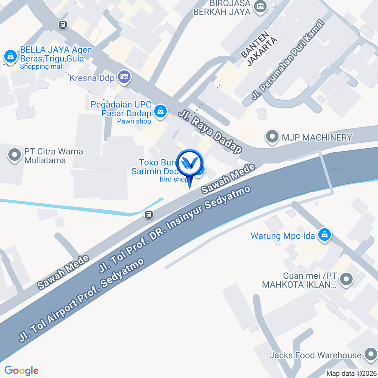 Peta Lokasi Jl. Tol Prof. Dr. Sedyatmo KM 28+900 - Kamal Dadap, Jakarta Utara