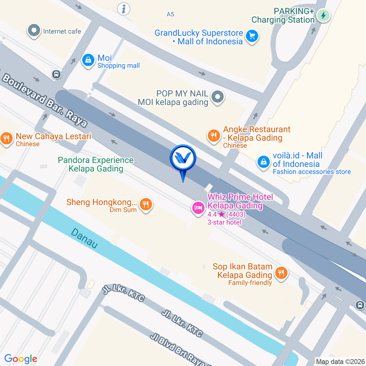 Peta Lokasi Jl. Boulevard Raya Ruko Inkopal (Depan Hotel Whiz), Jakarta Utara