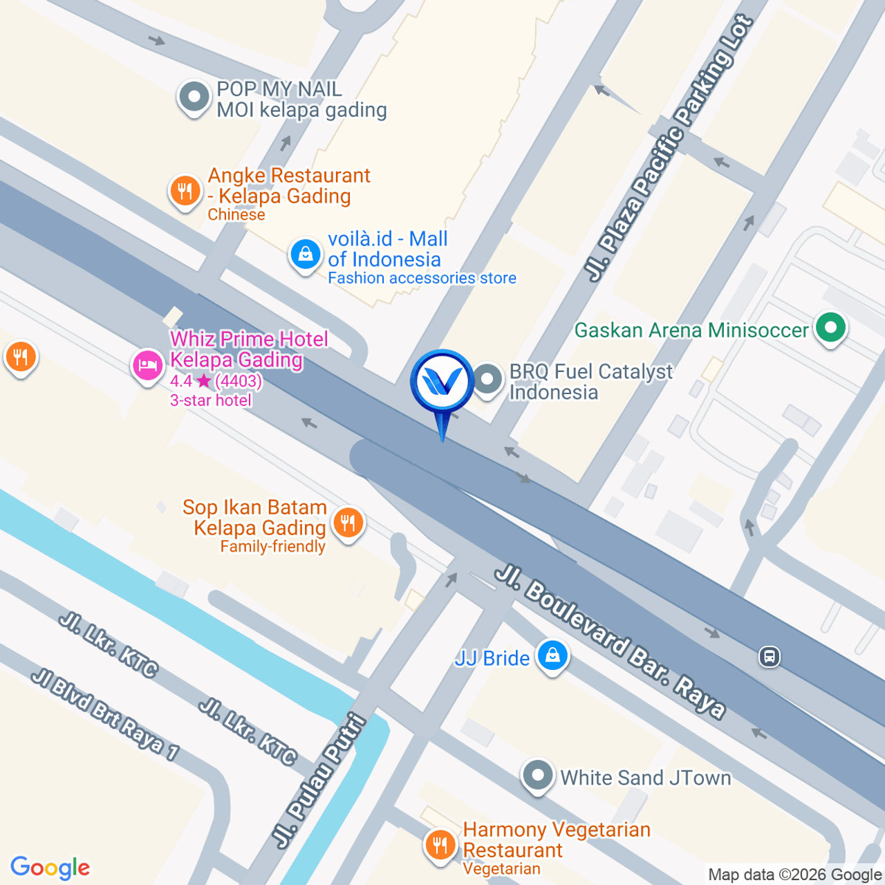 Peta Lokasi Jl. Boulevard Barat Raya (Plaza Pacific), Jakarta Utara
