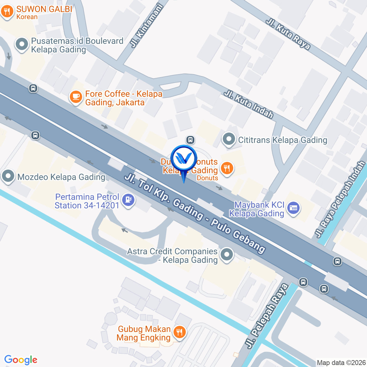 Peta Lokasi Jl. Boulevard Barat Raya Blok LC 6 (Dekat Garda Oto), Jakarta Utara