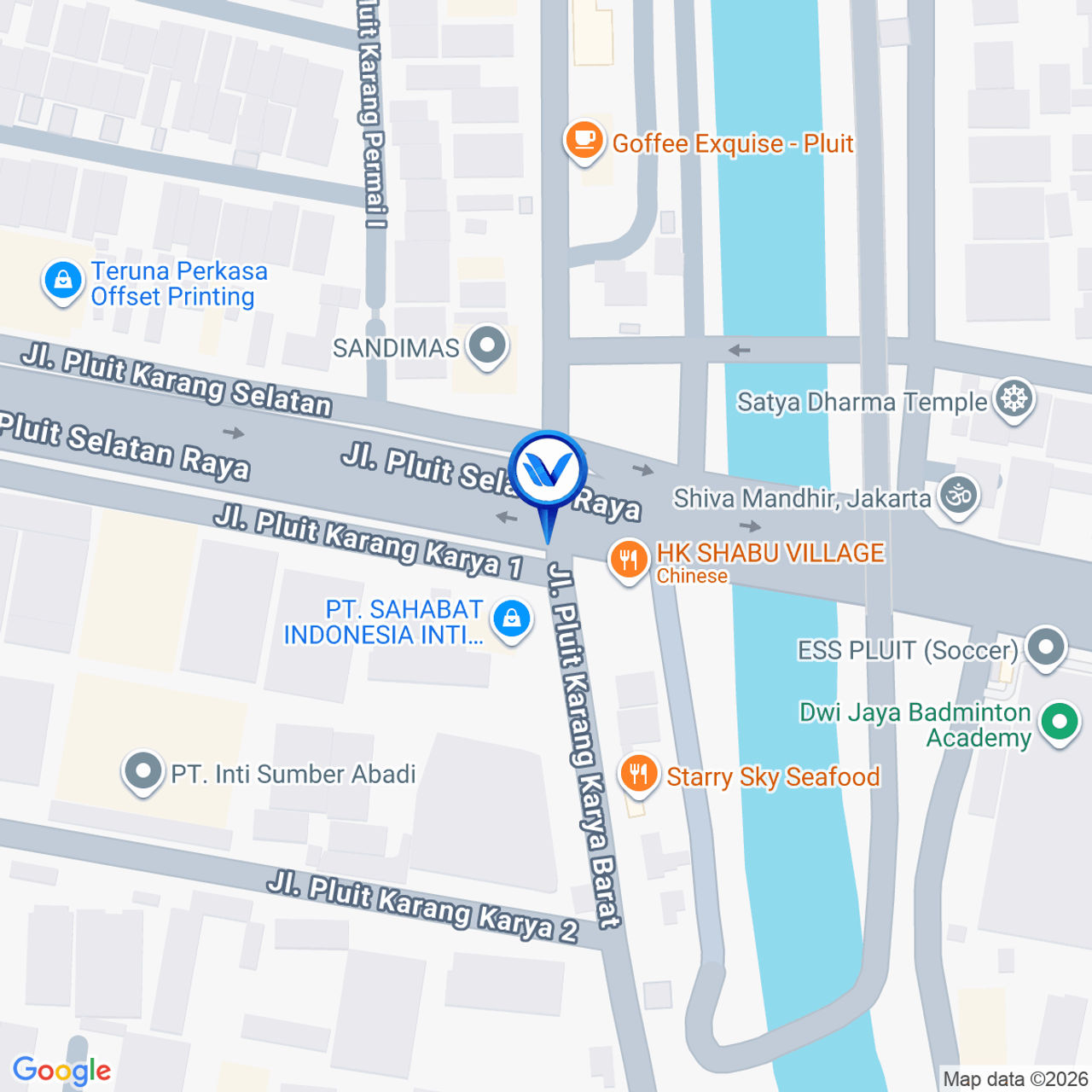 Peta Lokasi Jl. Pluit Selatan Raya (Dekat Gedung Sahabat Indonesia), Jakarta Utara