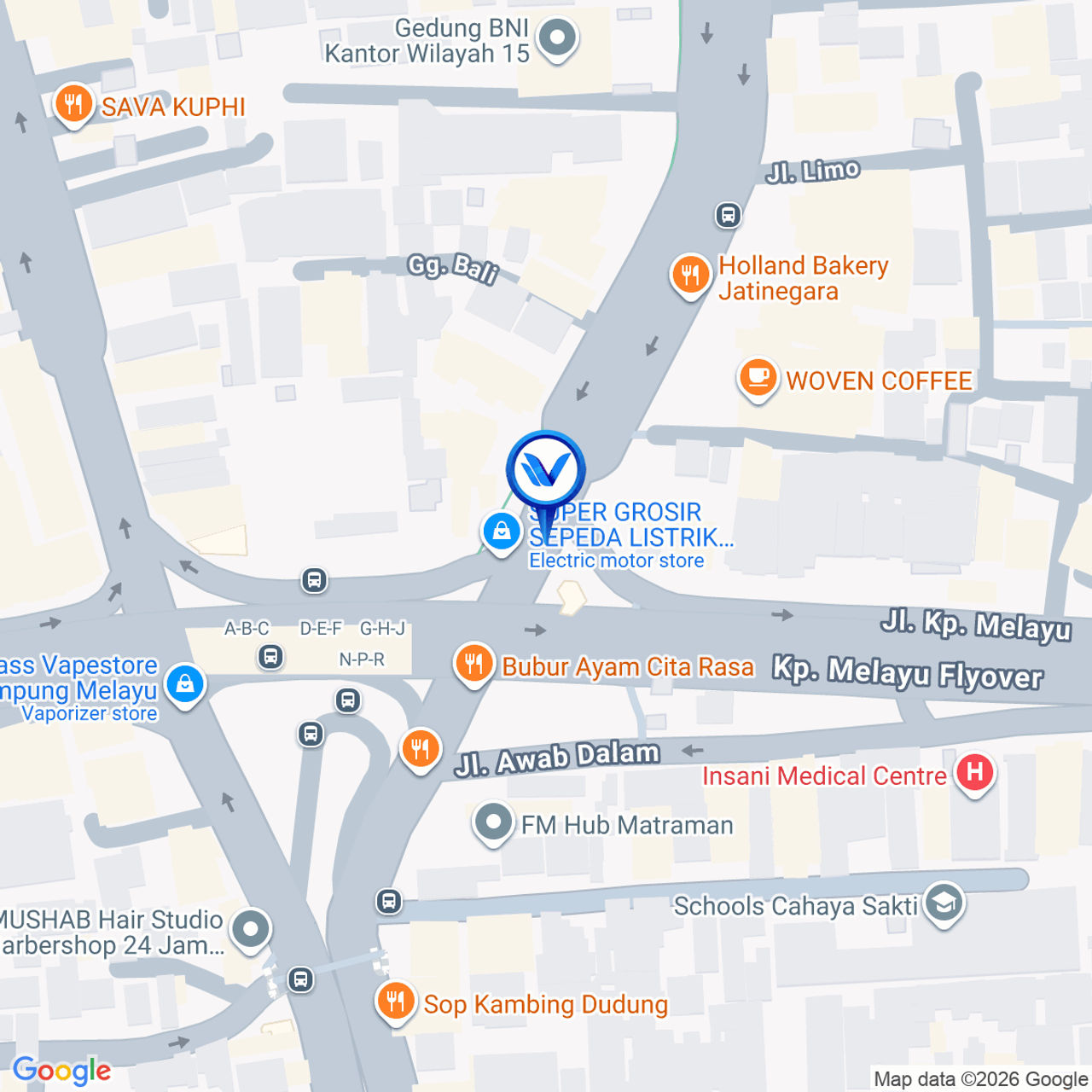 Peta Lokasi Jl. Jatinegara Timur (Terminal Kampung Melayu), Jakarta Timur