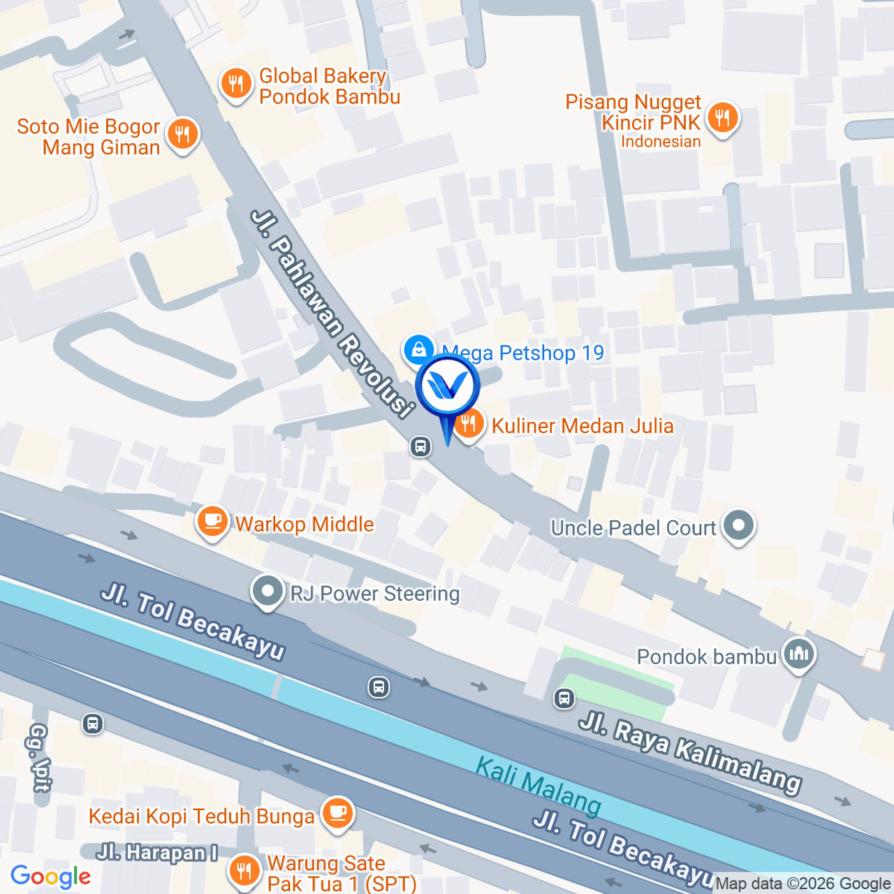 Peta Lokasi Jl. Pahlawan Revolusi (Pondok Bambu), Jakarta Timur