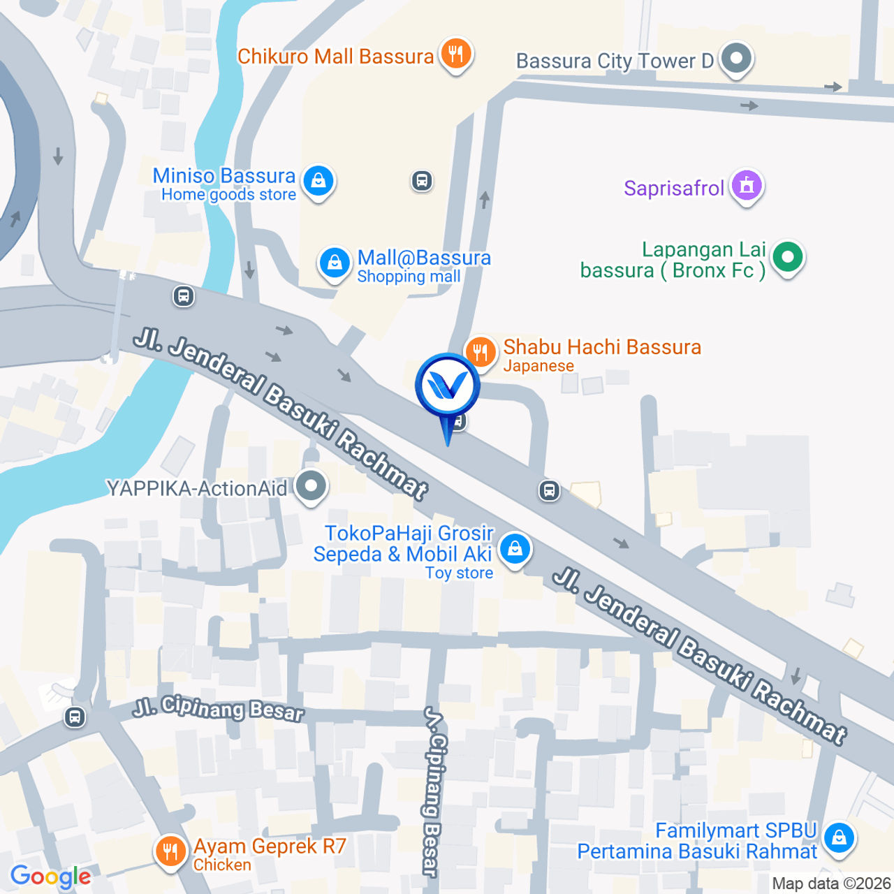 Peta Lokasi Jl. Jend. Basuki Rahmat (Samping Basura), Jakarta Timur