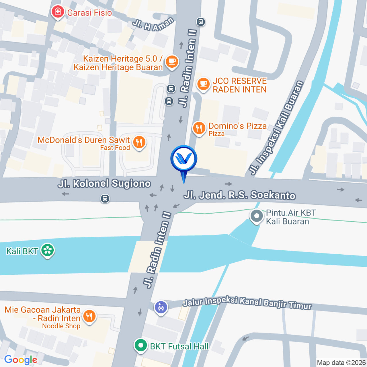 Peta Lokasi Perempatan Jl. Kol Soegiono - Duren Sawit (Depan MC Donalds), Jakarta Timur