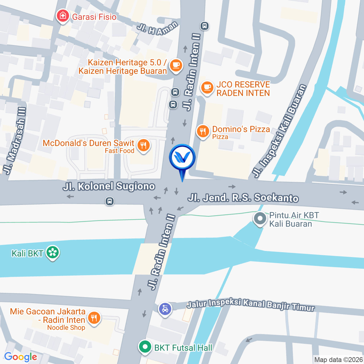 Peta Lokasi Jl. Kol. Sugiono (MCD Duren Sawit), Jakarta Timur