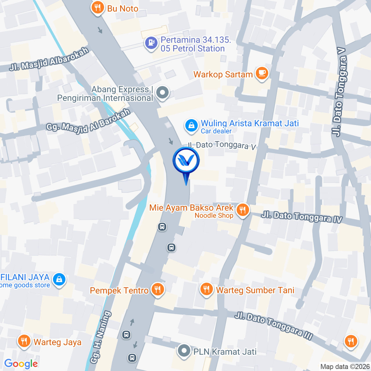 Peta Lokasi Jl. Raya Bogor (Kramat Jati), Jakarta Timur