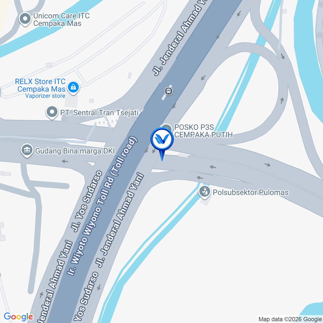 Peta Lokasi JL. AHMAD YANI ( FLYOVER CEMPAKA MAS ), Jakarta Timur