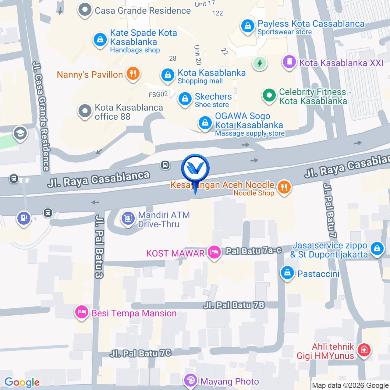 Peta Lokasi Jl. Raya Casablanca (Seberang Kota Casablanca), Jakarta Selatan