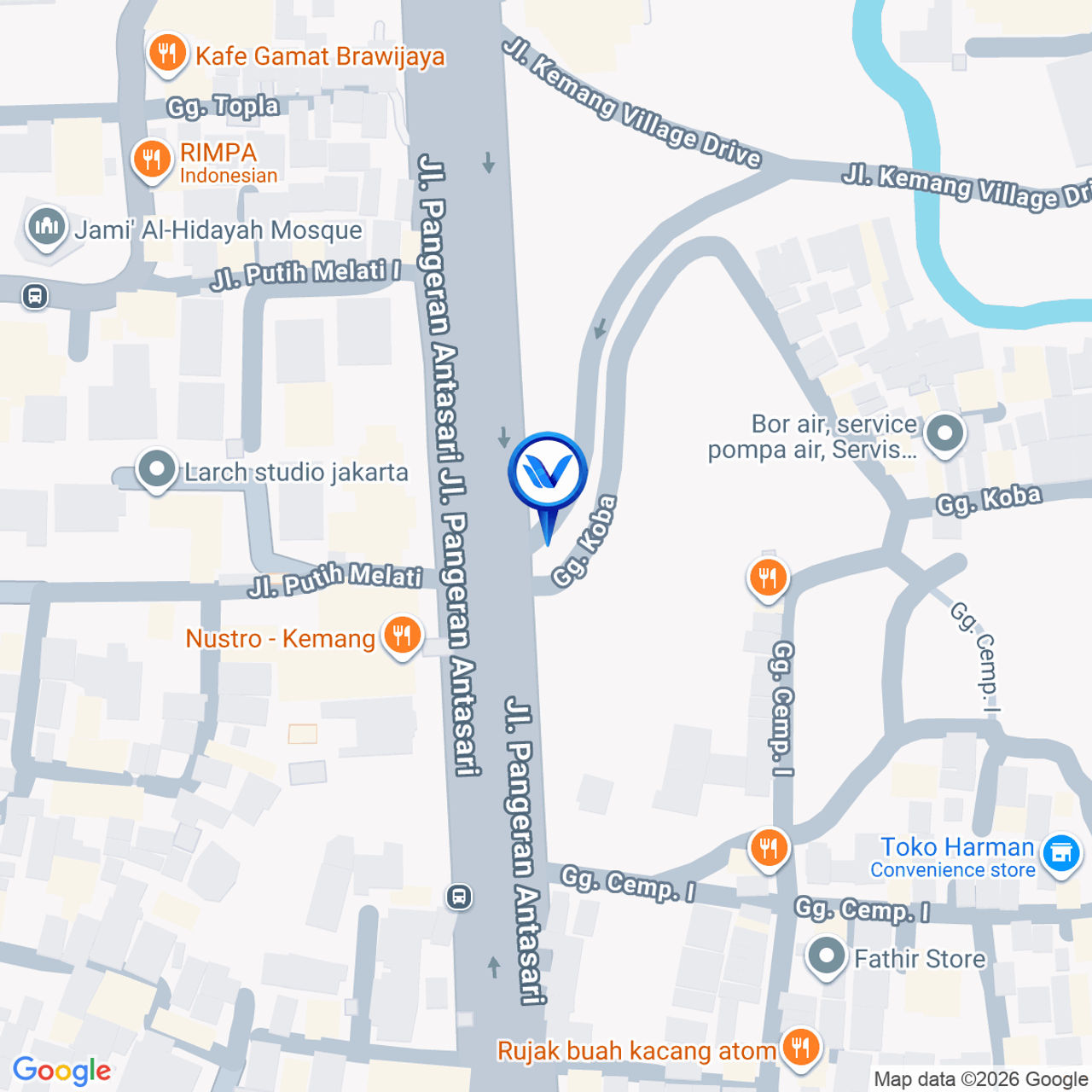Peta Lokasi Jl. Pangeran Antasari, Jakarta Selatan