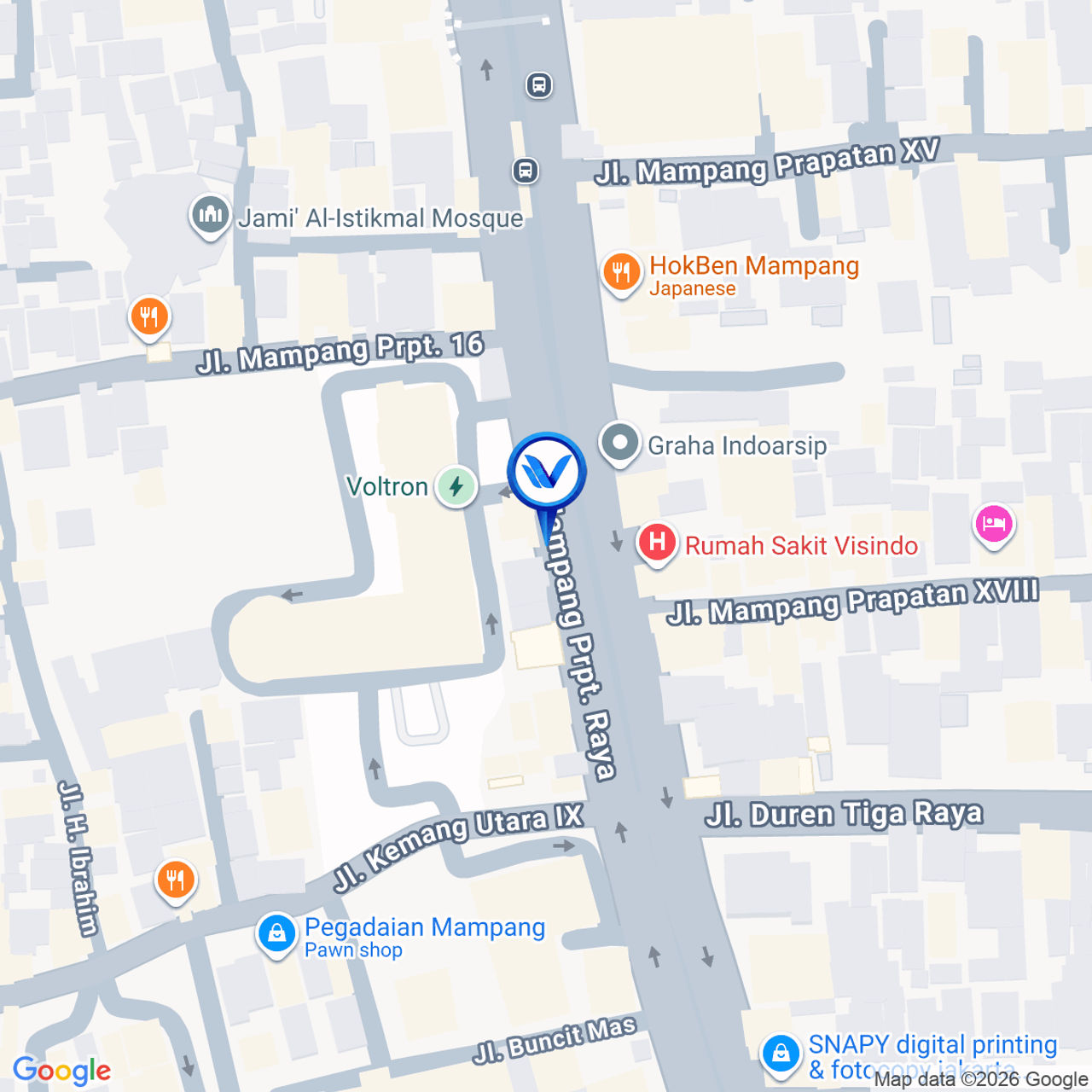 Peta Lokasi Jl. Mampang Prapatan, Jakarta Selatan