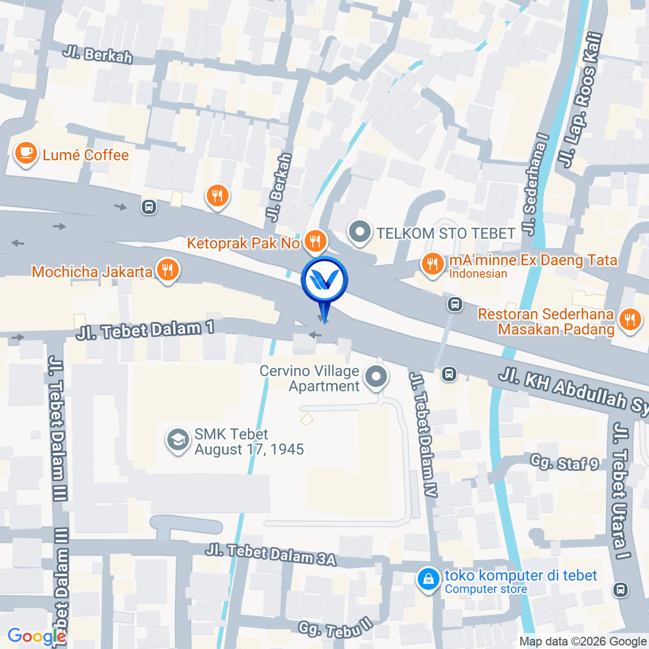 Peta Lokasi Jl. Tebet Dalam IV No 1, Jakarta Selatan