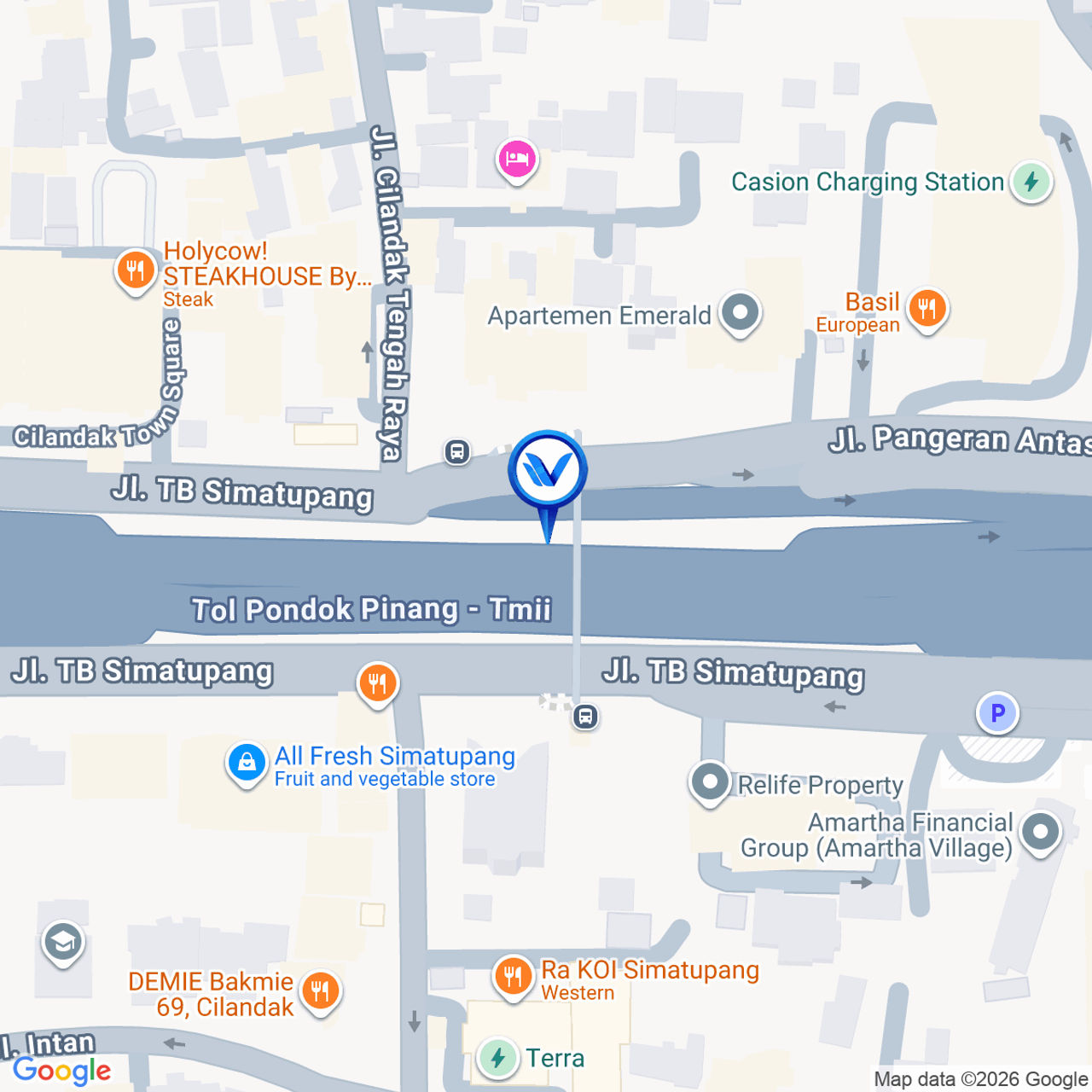 Peta Lokasi Jl. Tol Jorr KM 23+300 ( Depan Citos), Jakarta Selatan