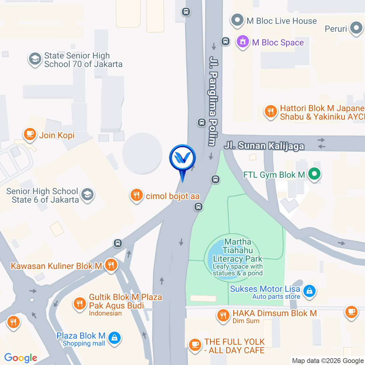 Peta Lokasi Jl. Panglima Polim, Kebayoran Baru (ST. BLOK M - SET SA 2), Jakarta Selatan