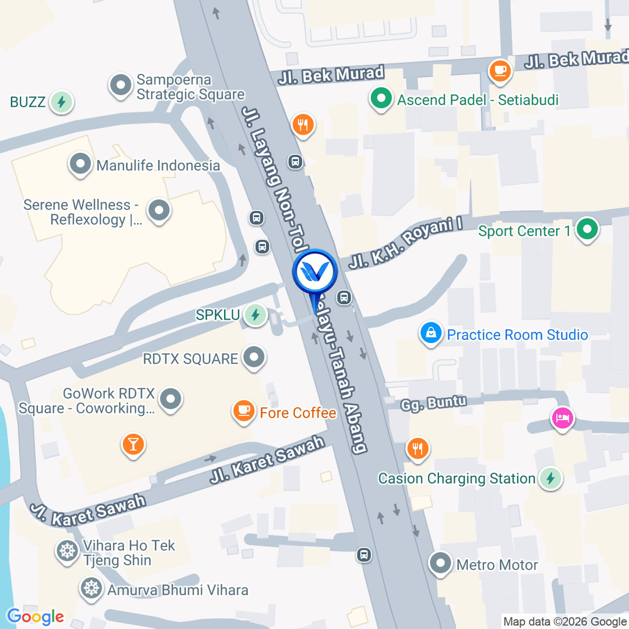 Peta Lokasi Jl. Prof. Dr. Satrio, Jakarta Selatan