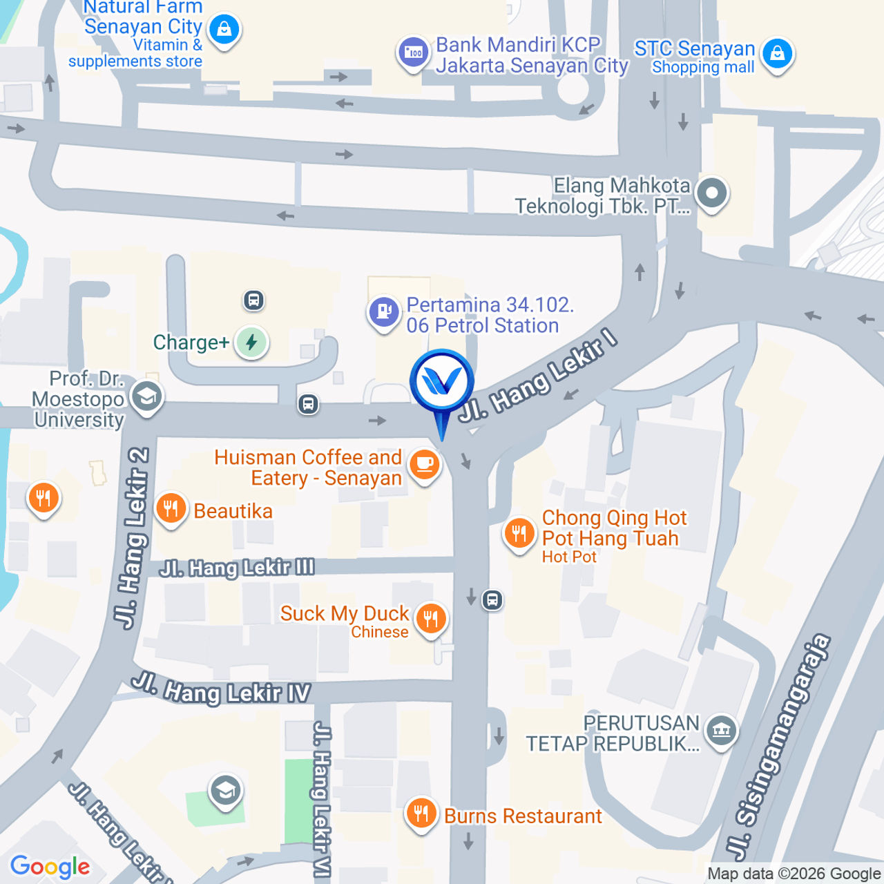 Peta Lokasi Jl. Hang Tuah Raya (Senayan), Jakarta Selatan