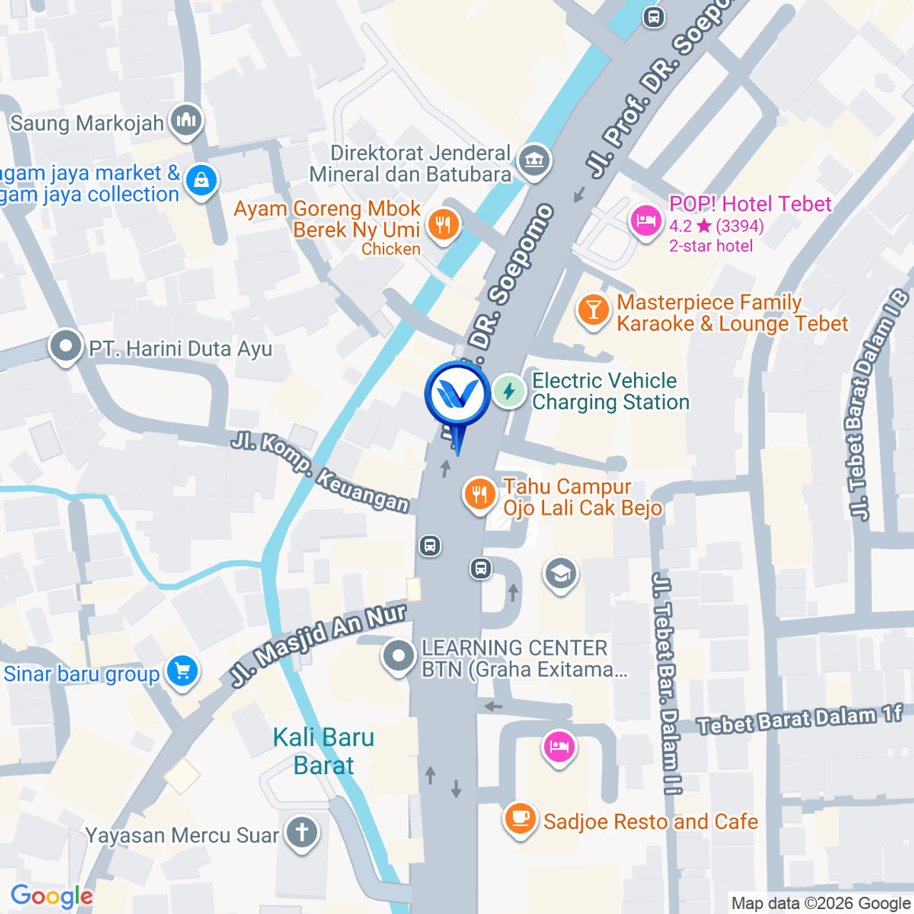 Peta Lokasi Jl. Dr. Prof. Supomo, Jakarta Selatan