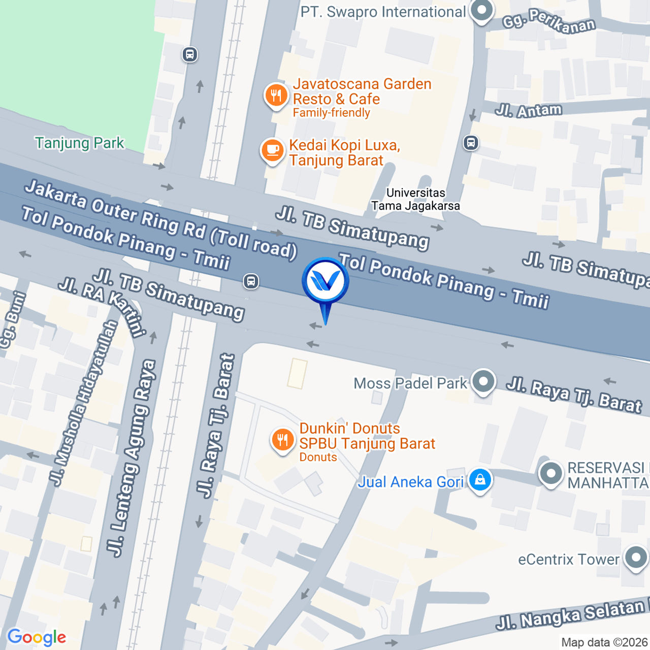 Peta Lokasi Jl. TB Simatupang, Jakarta Selatan