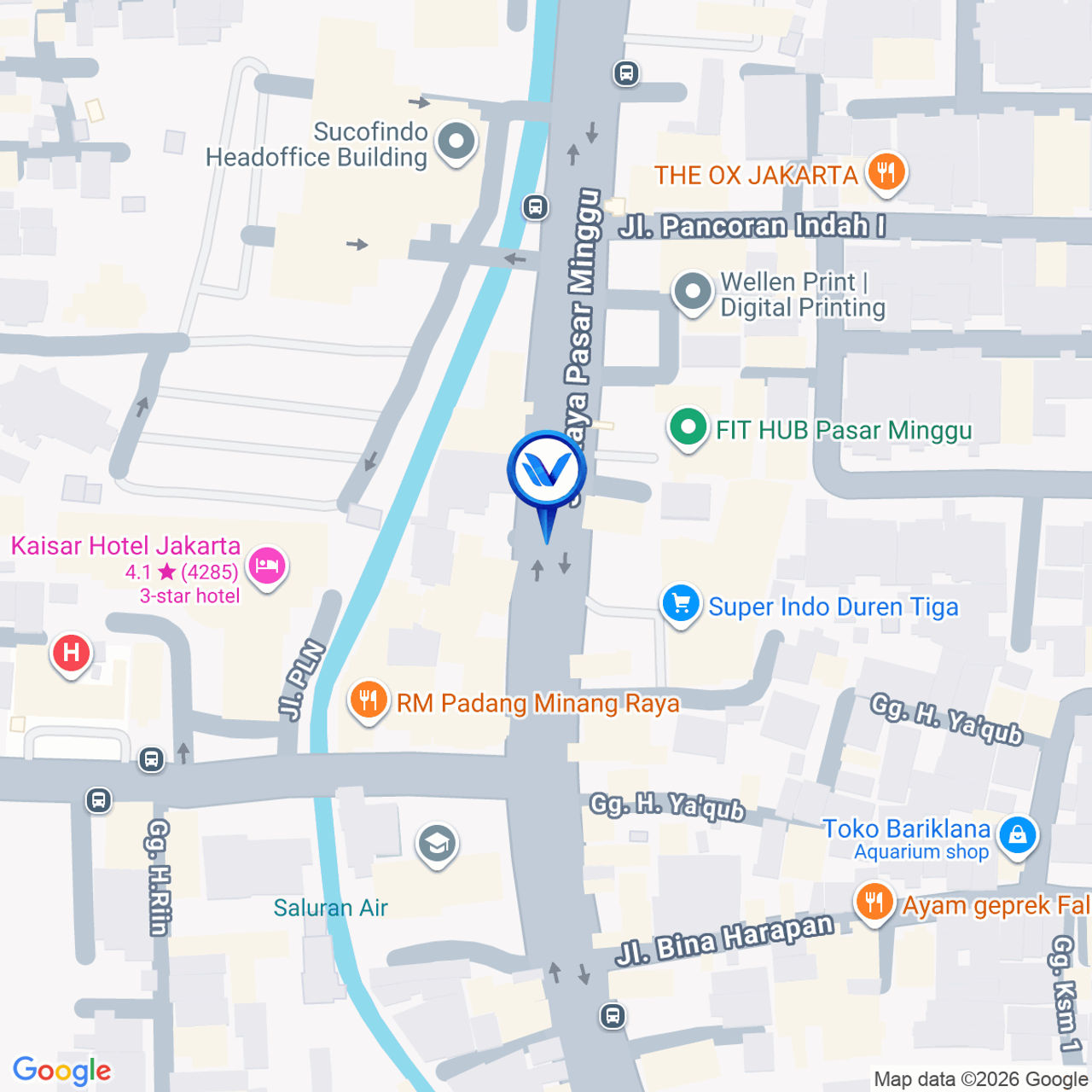 Peta Lokasi Jl. Raya Pasar Minggu(Duren Tiga), Jakarta Selatan