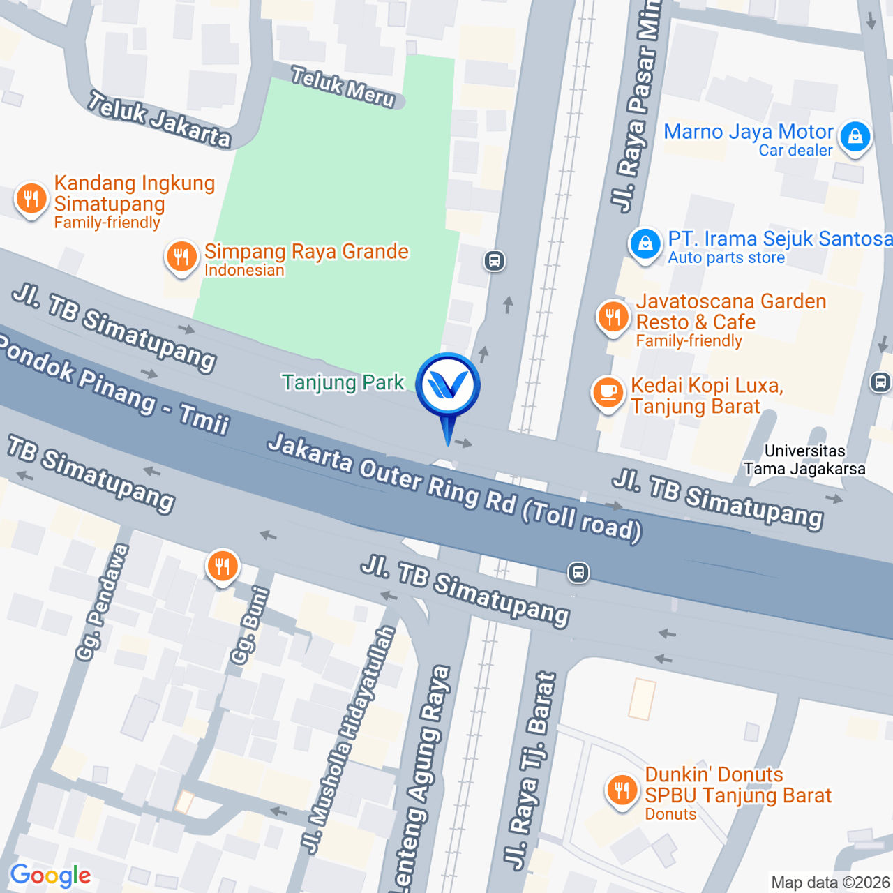 Peta Lokasi Jl. Simatupang (Depan Kampus Tama Jagakarsa), Jakarta Selatan
