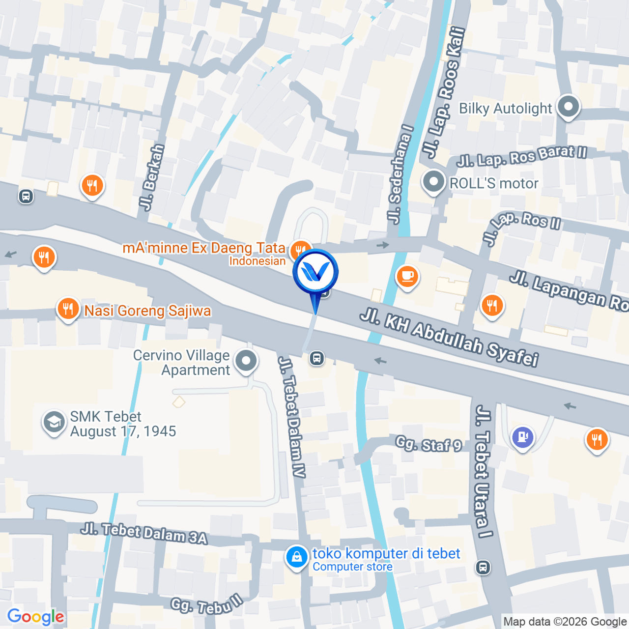 Peta Lokasi Jl. KH. Abdullah Syafei, Jakarta Selatan