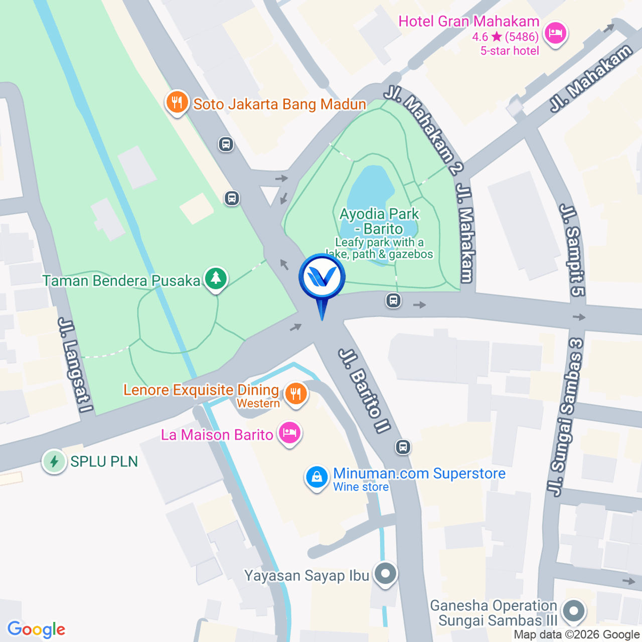 Peta Lokasi Jl. Melawai Raya (Barito), Jakarta Selatan