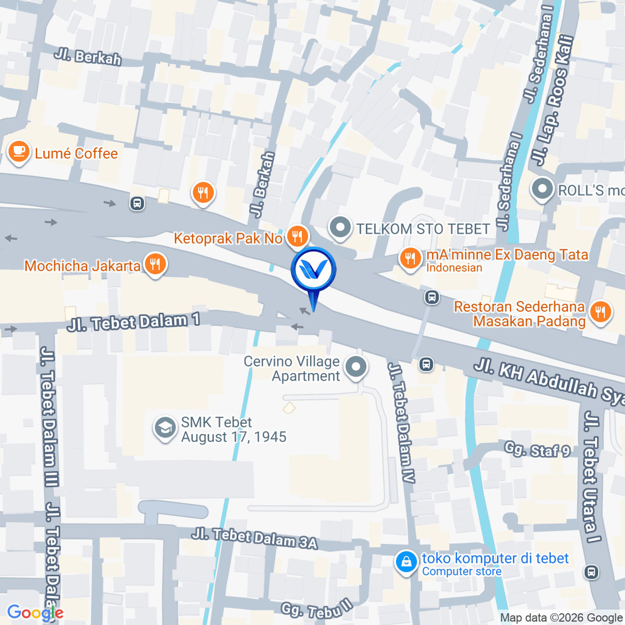 Peta Lokasi Jl. KH Abdullah Syafei, Jakarta Selatan