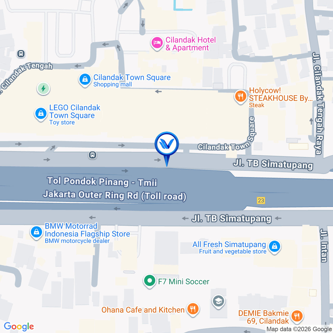 Peta Lokasi Jl. TB Simatupang (CITOS Luar), Jakarta Selatan