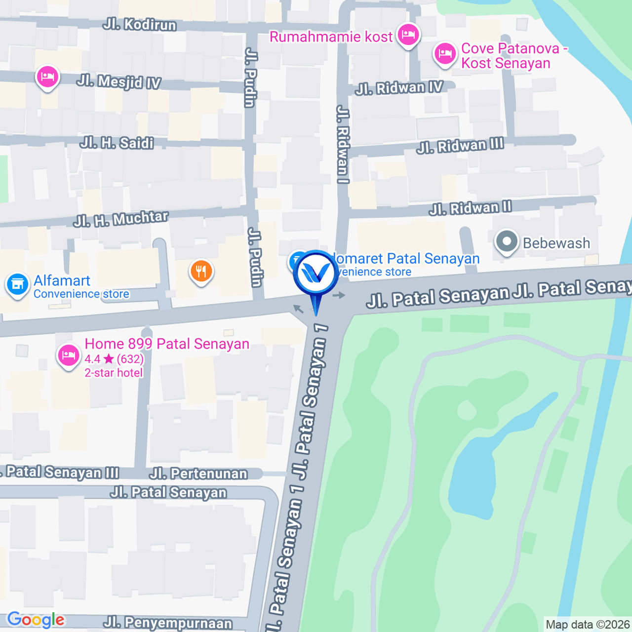 Peta Lokasi Jl. Patal Senayan 1 (Pertigaan Patal Senayan), Jakarta Selatan