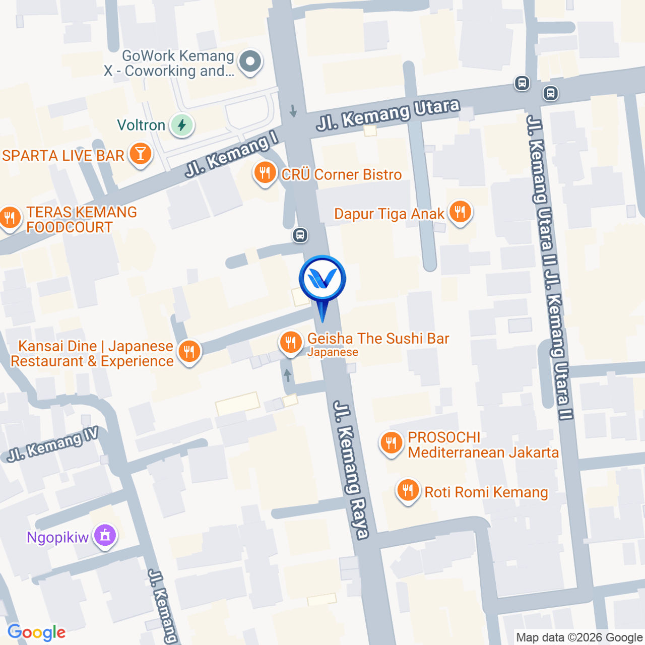 Peta Lokasi Jl. Kemang Raya (Plaza Adorama) B, Jakarta Selatan