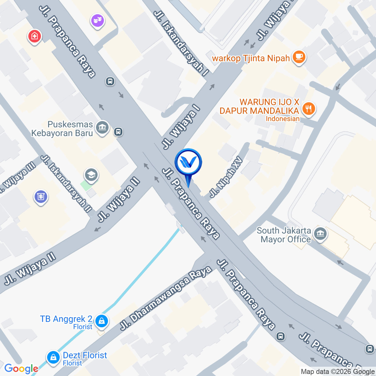 Peta Lokasi Jl. Prapanca (Dekat Snapy), Jakarta Selatan