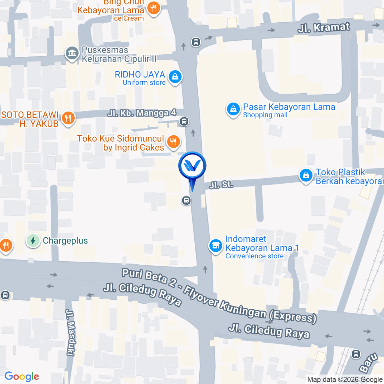 Peta Lokasi Jl. Raya Kebayoran Lama, Jakarta Selatan