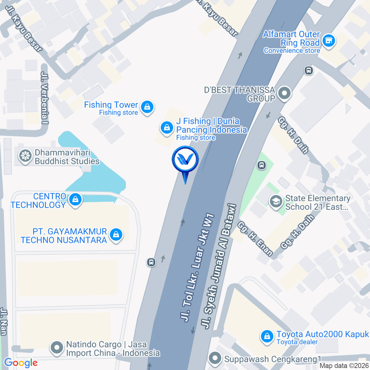 Peta Lokasi EXIT TOL KAMAL SELATAN /KAPUK, Jakarta Utara