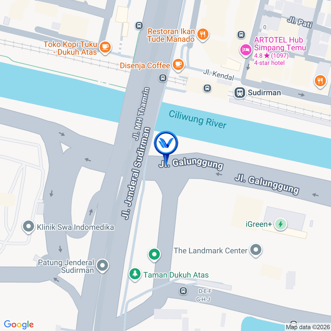 Peta Lokasi Jl. Galunggung (Dekat Gedung Landmark), Jakarta Selatan