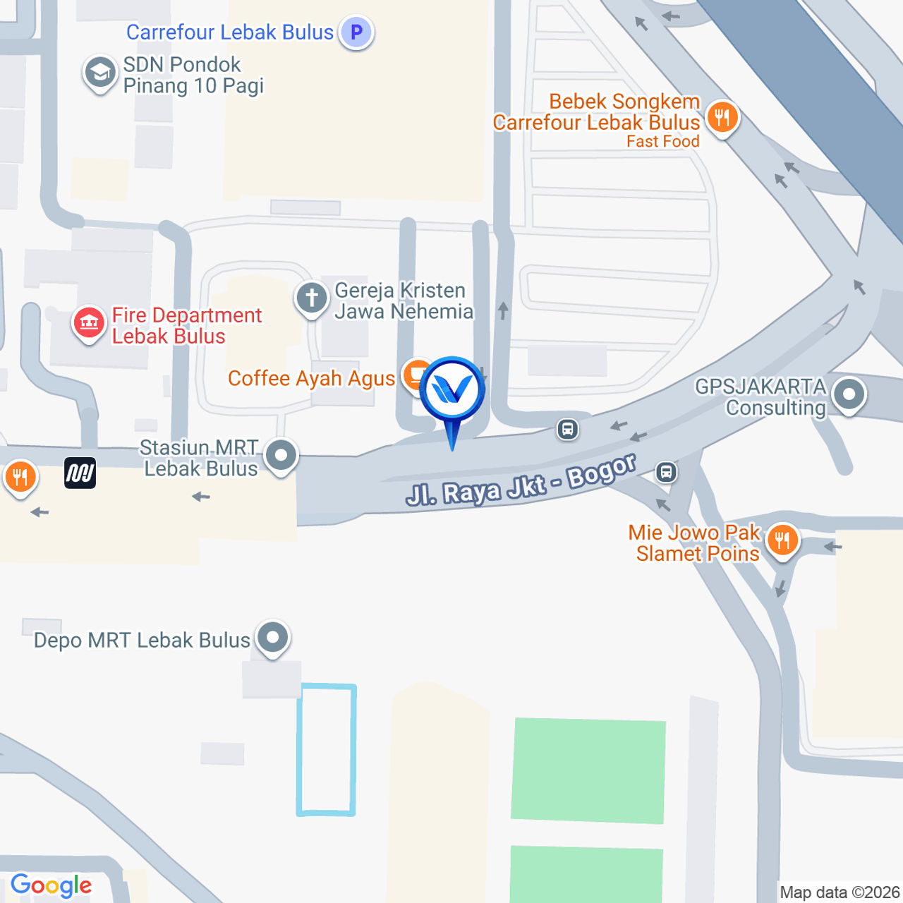 Peta Lokasi Jl. Lebak Bulus Raya (LED LEBAK BULUS STATION STAND ALONE SET 2), Jakarta Selatan