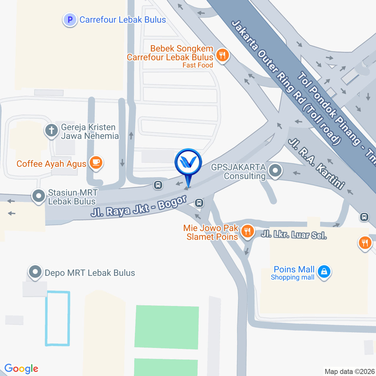 Peta Lokasi Jl. Lebak Bulus Raya (LED LEBAK BULUS STATION STAND ALONE SET 3), Jakarta Selatan