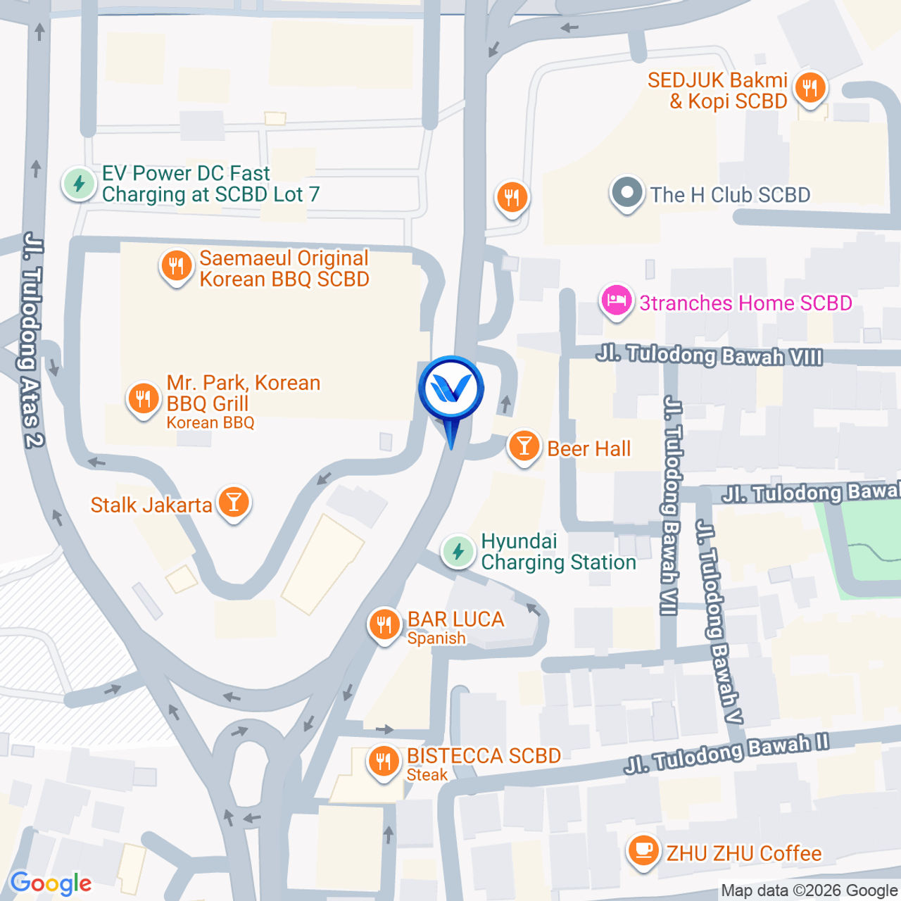 Peta Lokasi LED SCBD Jl. Jend. Sudirman, Jakarta Selatan