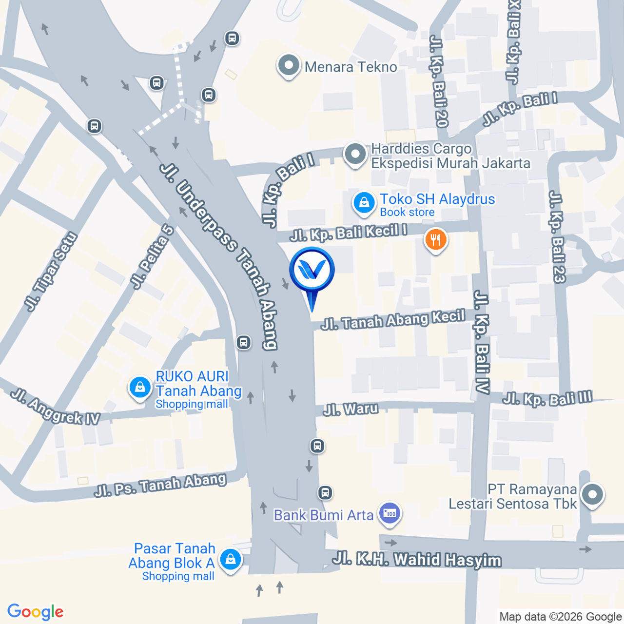 Peta Lokasi Jl. K.H. Mas Mansyur (Tanah Abang) Jakarta Pusat