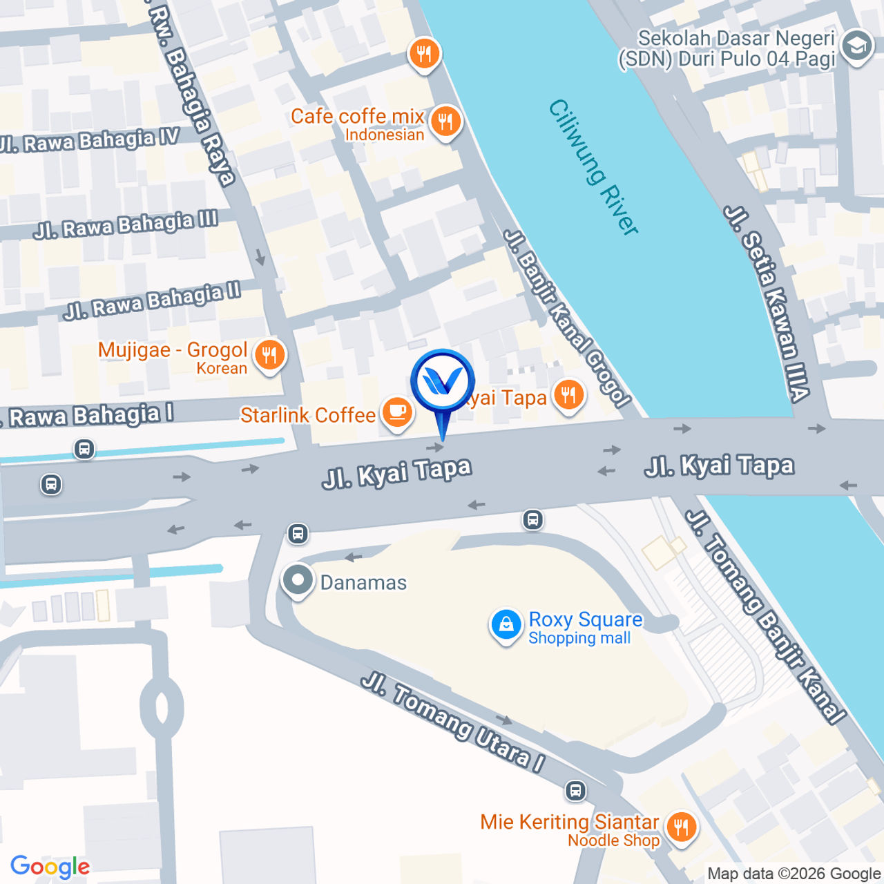 Peta Lokasi Jl. KH. Hasyim Ashari (Depan Flyover ITC Roxy Mas), Jakarta Pusat