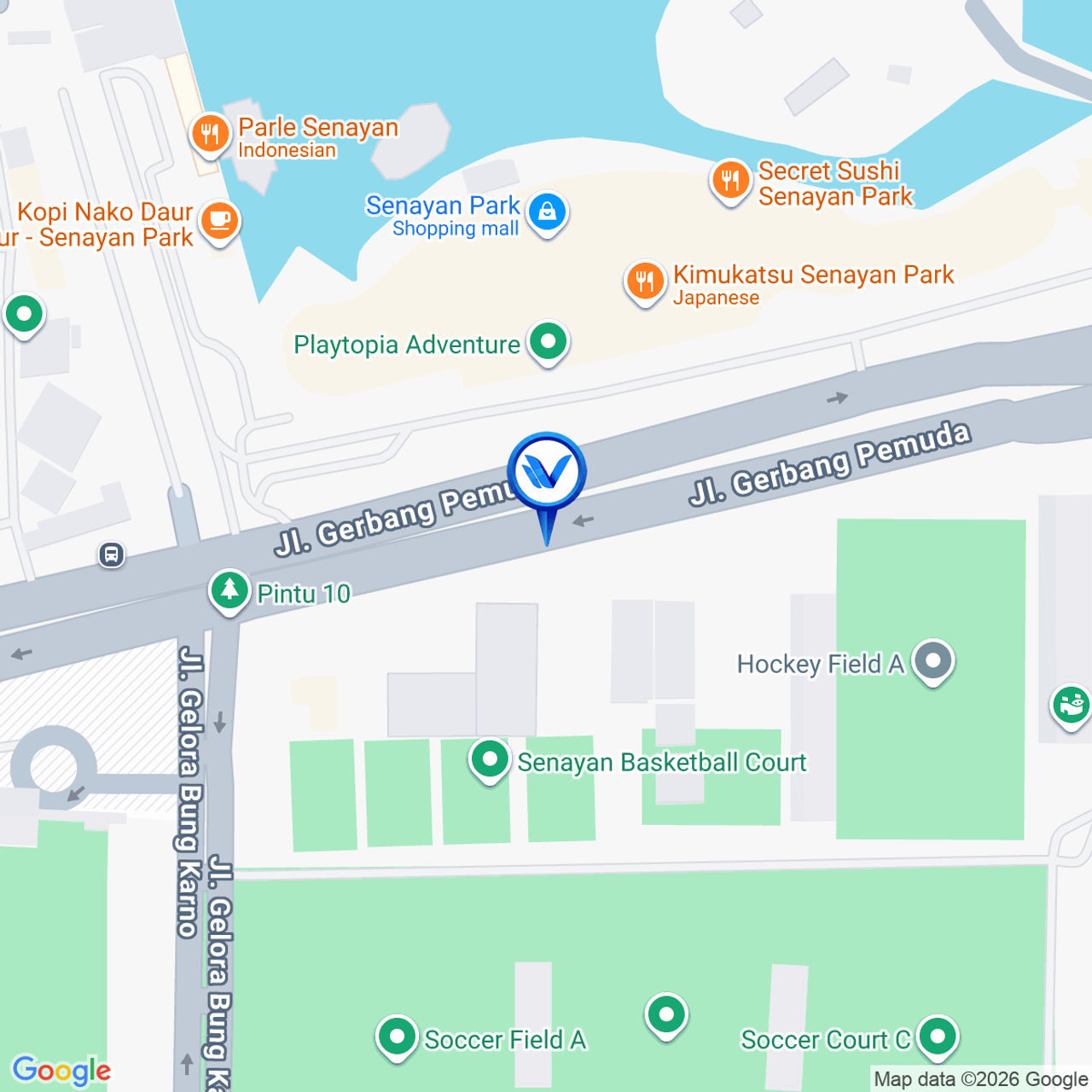 Peta Lokasi Jl. Gerbang Pemuda (Titik 10) , Jakarta Pusat