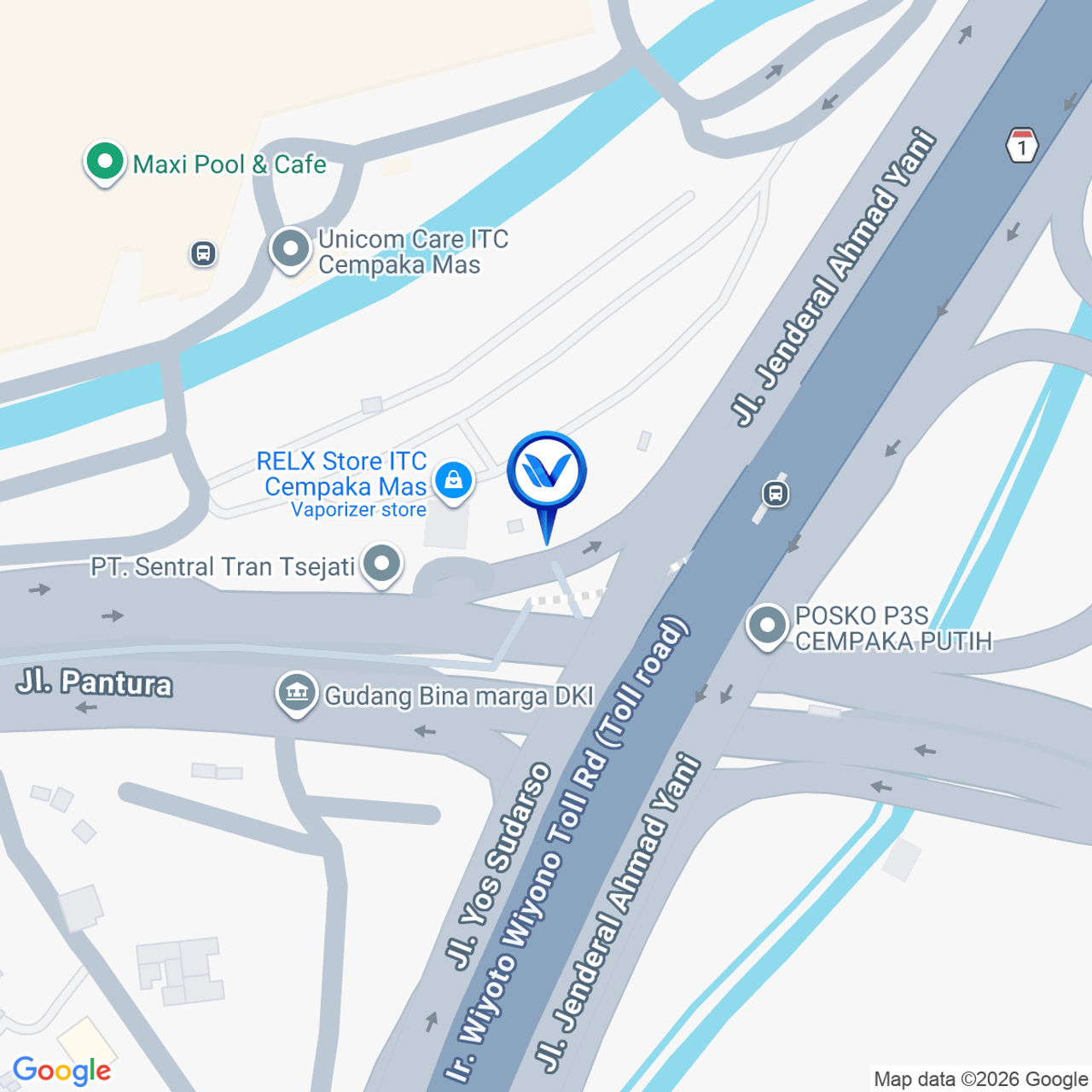 Peta Lokasi Jl. Yos Sudarso (Depan ITC Cempaka Mas 2), Jakarta Pusat