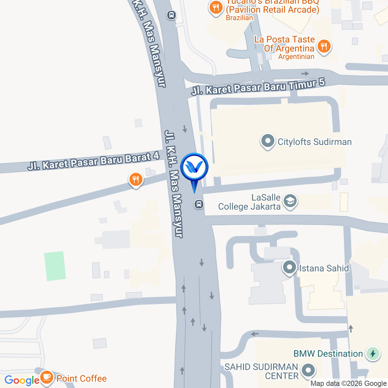 Peta Lokasi Jl. KH. Mas Mansyur Kav. 121, Jakarta Pusat