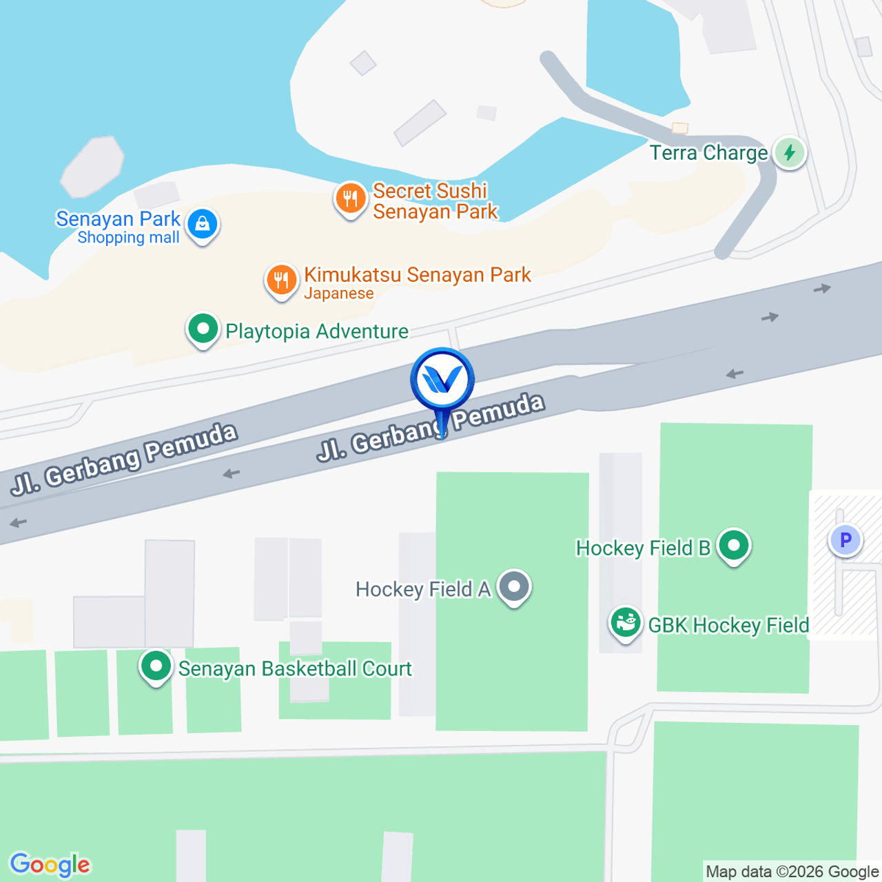 Peta Lokasi Jl. Gerbang Pemuda (Titik 9), Jakarta Pusat