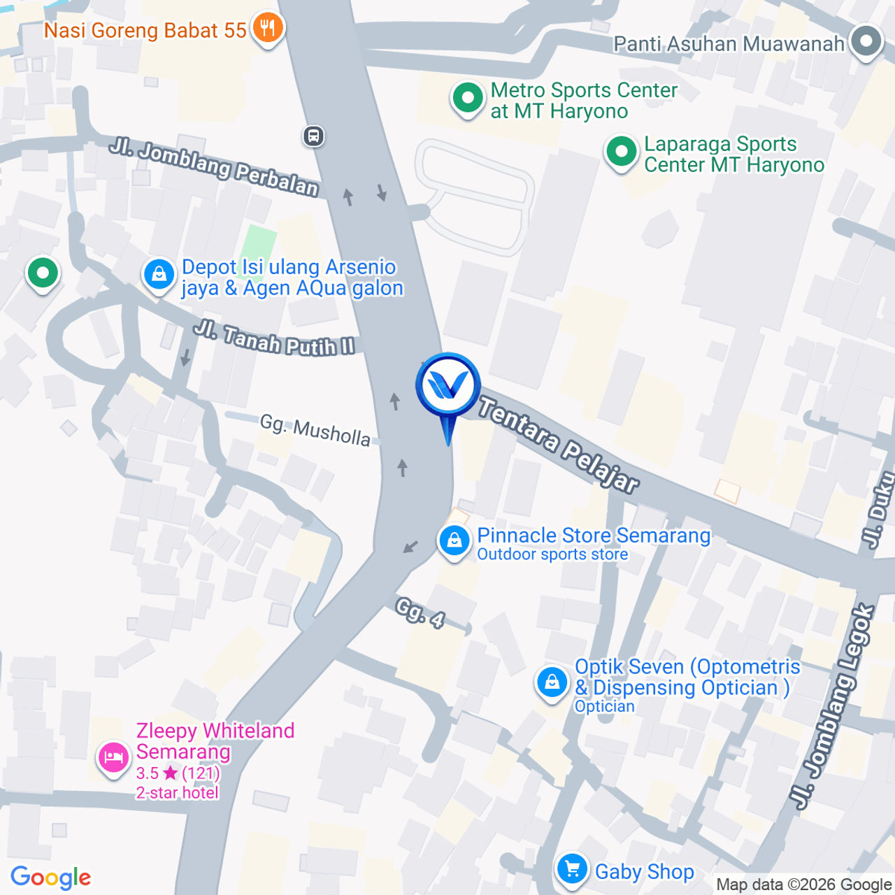 Peta Lokasi Jl. Dr. Wahidin Pertigaan Tentara Pelajar, Semarang