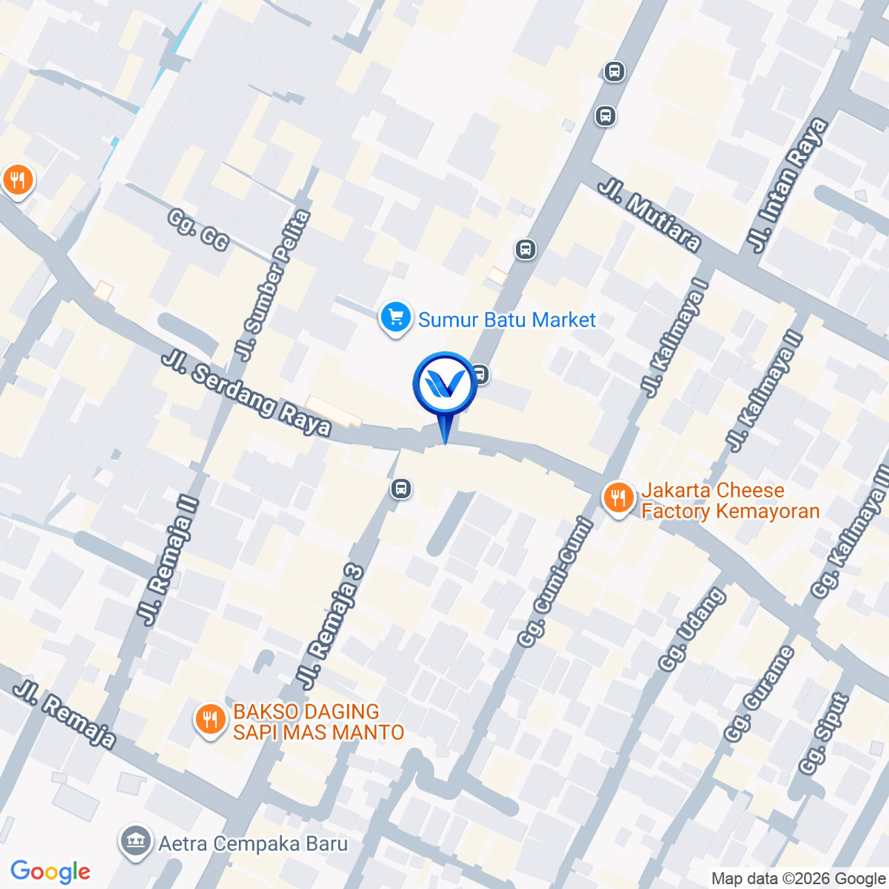 Peta Lokasi Jl. Sumur Batu Raya, Jakarta Pusat