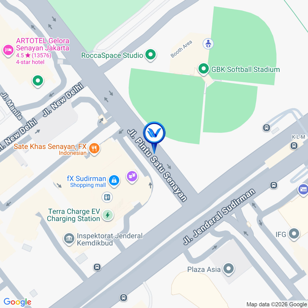 Peta Lokasi Jl. Pintu Satu (LED Lamp Pole GBK), Jakarta Pusat