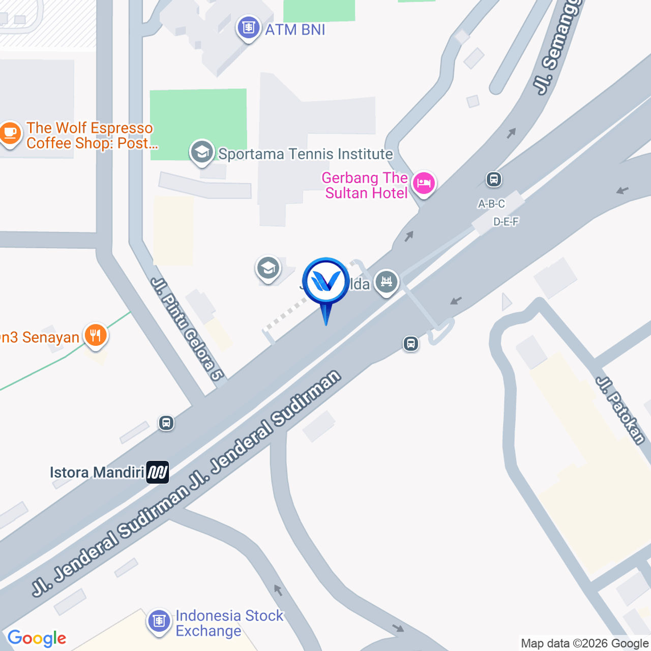 Peta Lokasi Jl. Jendral Sudirman (THE SULTAN HOTEL), JAKARTA PUSAT