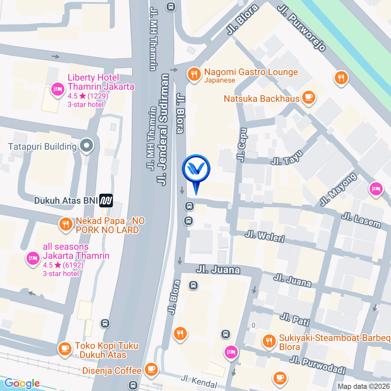 Peta Lokasi Jl. Blora No.23 (Red Doorz Building), Jakarta Pusat