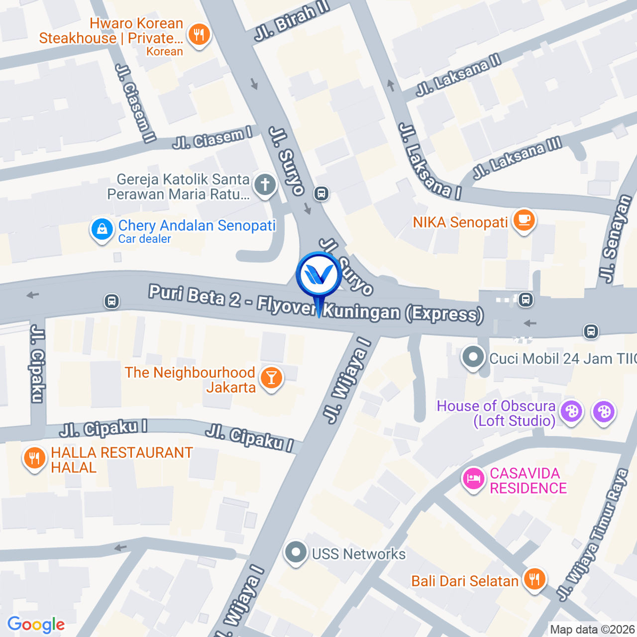 Peta Lokasi Jl. Woltermongonsidi, Jakarta Selatan