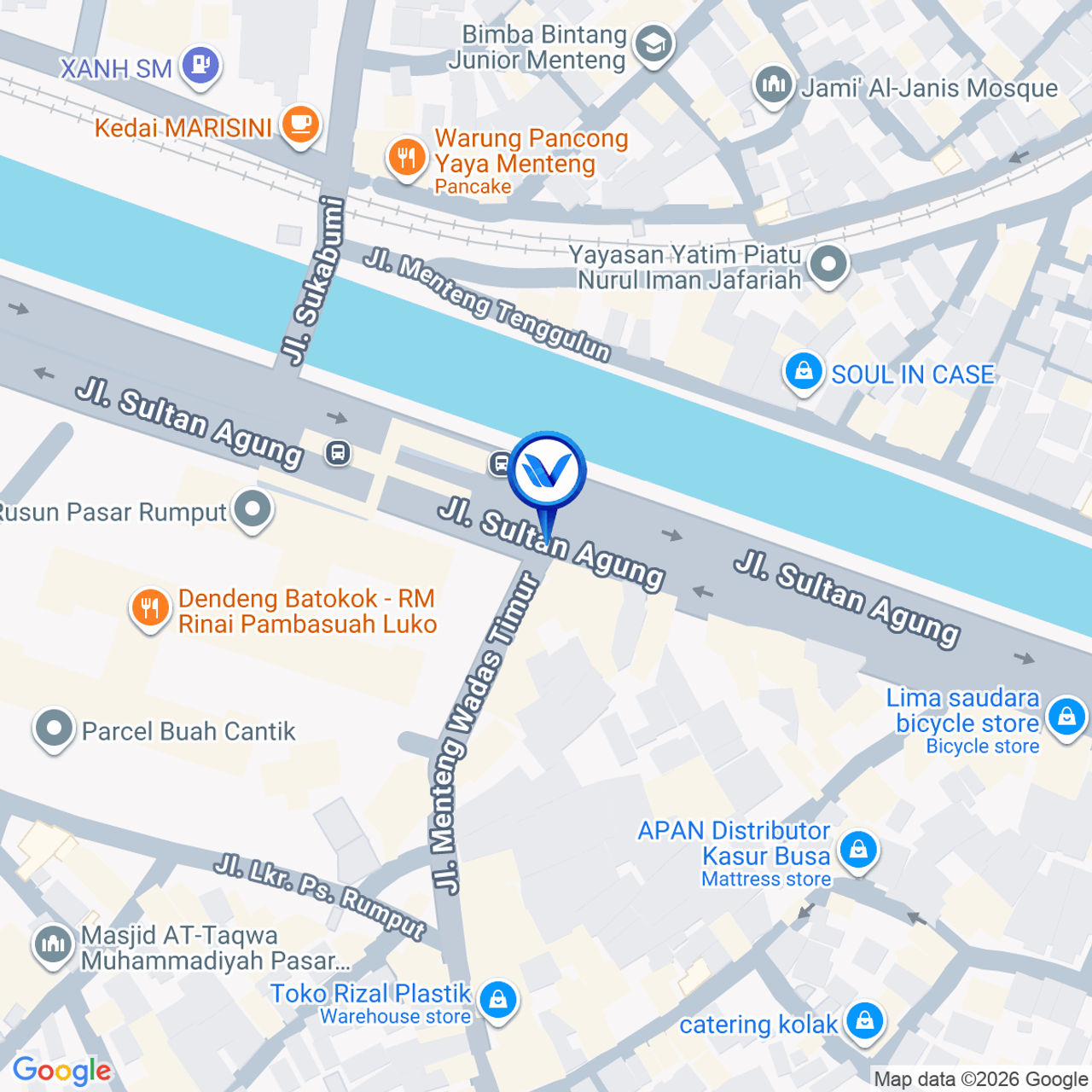 Peta Lokasi Jl. Sultan Agung, Jakarta Selatan